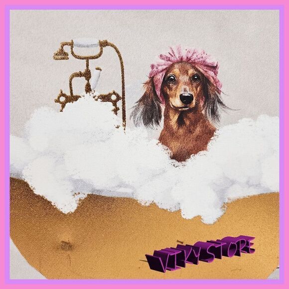 NWT {Oliver Gal} Dog in a Tub Wall Decoration NWT - Picture 3 of 5